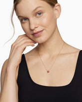 Petite Chatelaine® Pendant Necklace in 18K Yellow Gold with Pink Tourmaline and Diamonds, 7mm